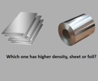 cual tiene mayor densidad, hoja o papel de aluminio?